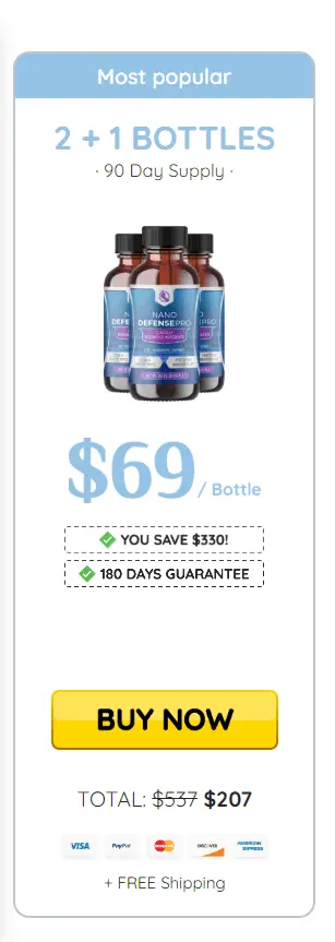 nanodefense pro 3 Bottles pricing