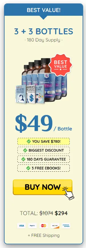 nanodefense pro 6 Bottles pricing